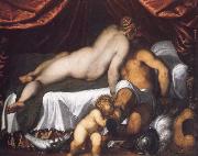 PALMA GIOVANE Mars,Venus and Cupid Spain oil painting artist